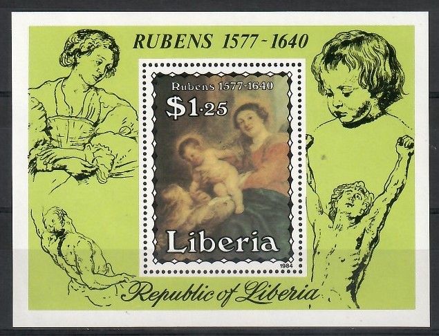 Znaczek Liberia 1984 Mi bl 107 Czyste **