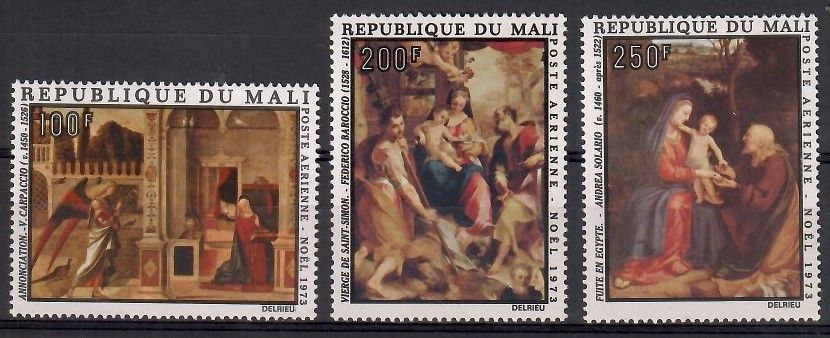 Znaczek Mali 1973 Mi 411-413 Czyste **