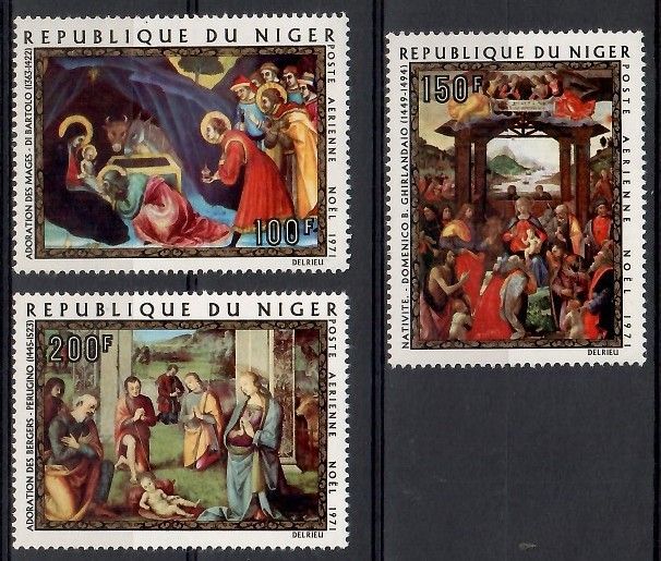 Znaczek Niger 1971 Mi 312-314 Czyste **