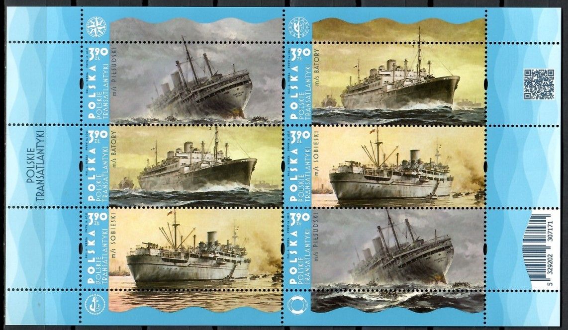 Znaczek Polska 2023 Mi ark 5479-5481 Fi ark 5329-5331 Czyste **