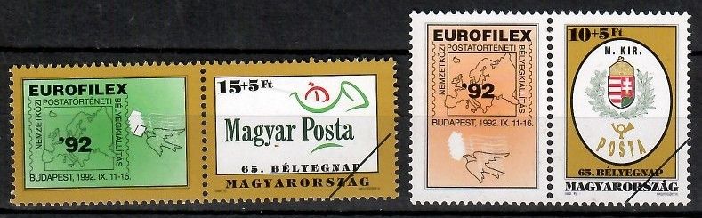 Znaczek Węgry 1992 Mi spe zf 4210-4211 Czyste **