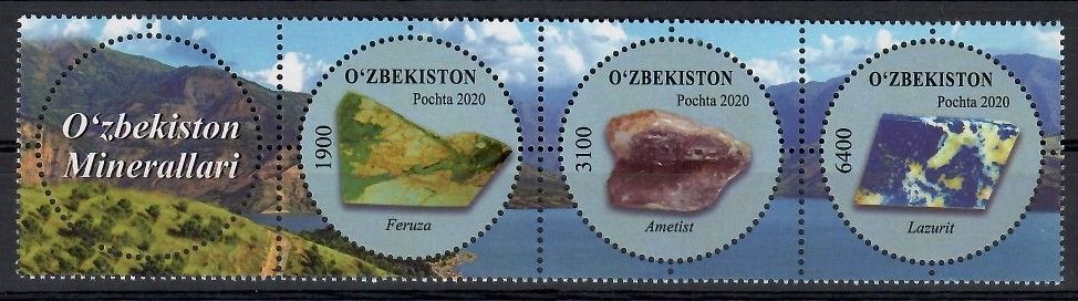 Znaczek Uzbekistan 2020 Mi zf 1410-1412 Czyste **