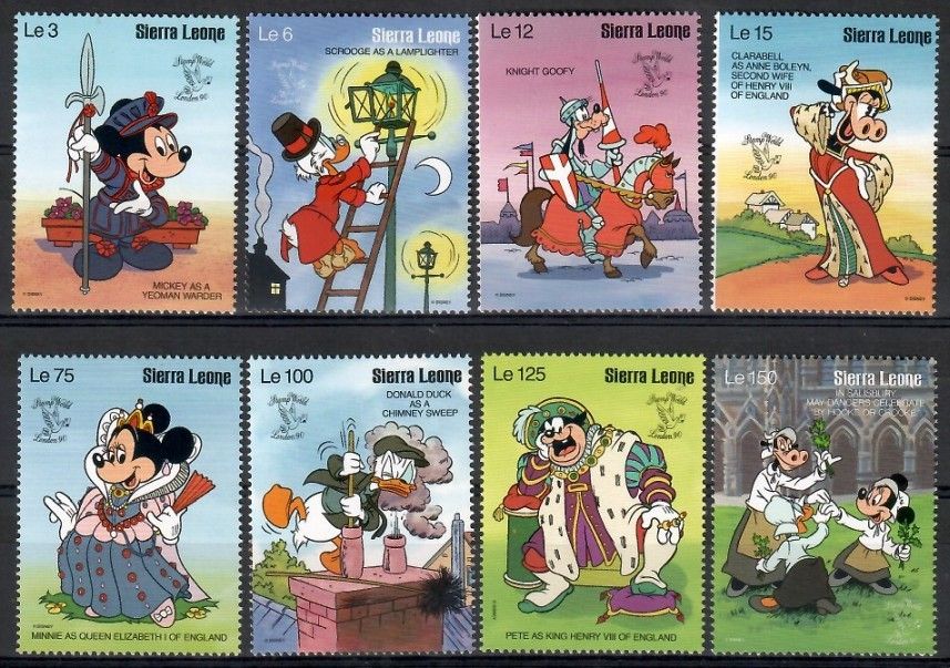 Znaczek Sierra Leone 1990 Mi 1465-1472 Czyste **