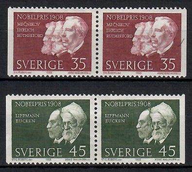 Znaczek Szwecja 1968 Mi 626-627Dl,Dr Czyste **