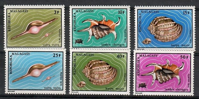 Znaczek Madagaskar 1973 Mi 675-680 Czyste **