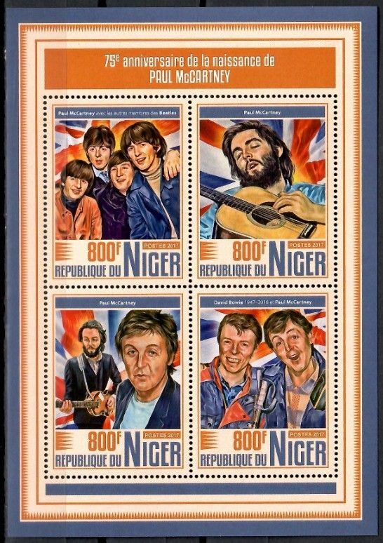 Znaczek Niger 2017 Mi ark 5341-5344 Czyste **