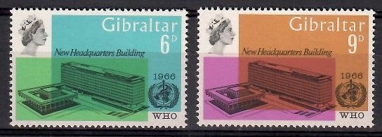 Znaczek Gibraltar 1966 Mi 182-183 Czyste **