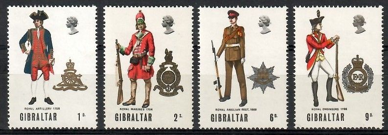 Znaczek Gibraltar 1969 Mi 229-232 Czyste **