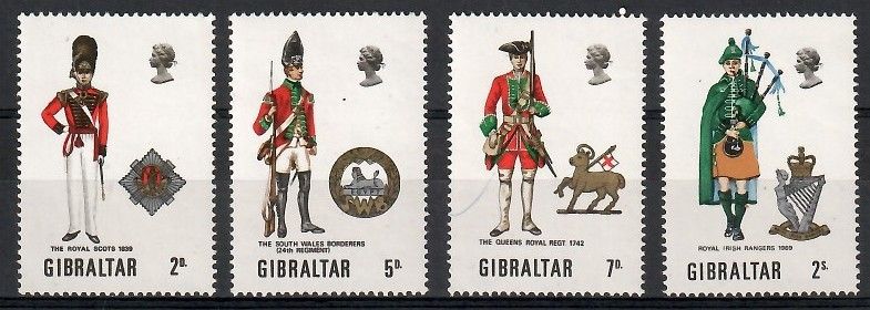 Znaczek Gibraltar 1970 Mi 237-240 Czyste **