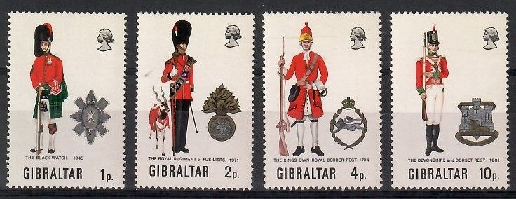 Znaczek Gibraltar 1971 Mi 279-282 Czyste **