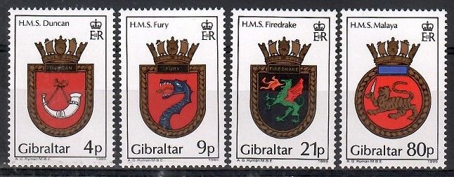 Znaczek Gibraltar 1985 Mi 493-496 Czyste **