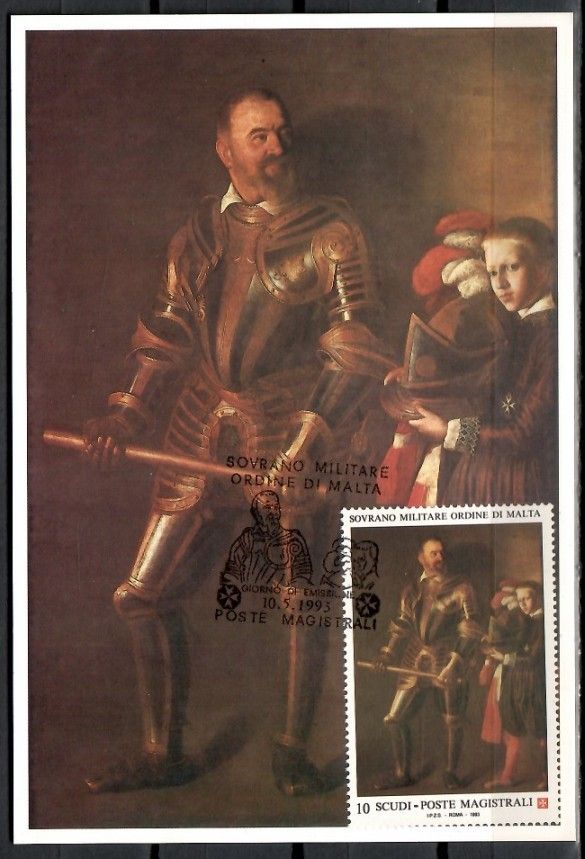 Znaczek Zakon Maltański 1993 Mi Yt444 Karta Max