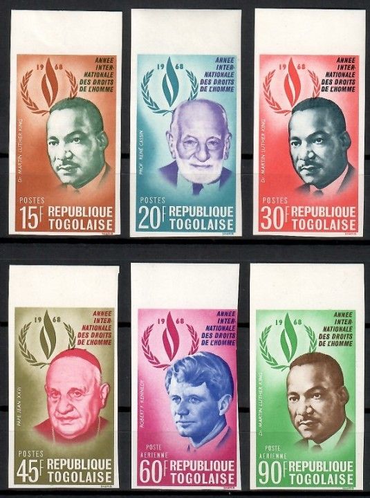 Znaczek Togo 1969 Mi 685-690B Czyste **