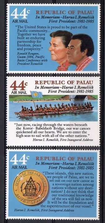 Znaczek Palau 1986 Mi 146-148 Czyste **