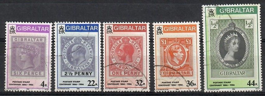 Znaczek Gibraltar 1986 Mi 505-509 Stemplowane