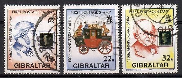 Znaczek Gibraltar 1990 Mi 598-600 Stemplowane