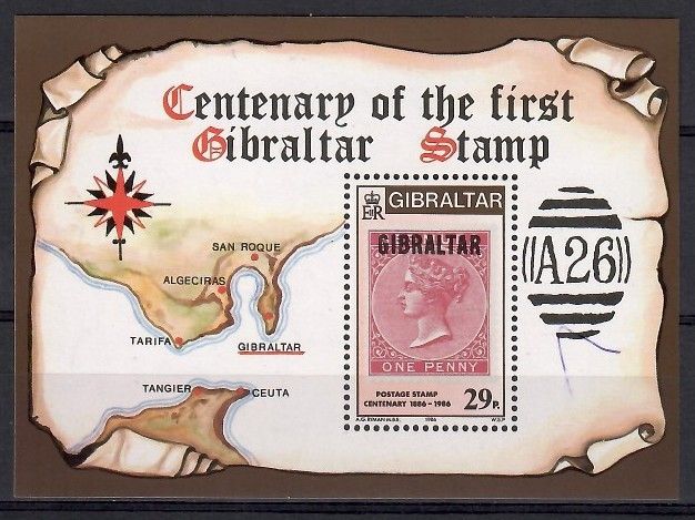 Znaczek Gibraltar 1986 Mi bl 9 Czyste **
