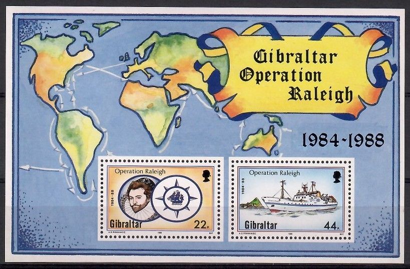 Znaczek Gibraltar 1988 Mi bl 11 Czyste **