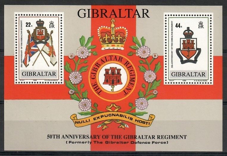 Znaczek Gibraltar 1989 Mi bl 12 Czyste **