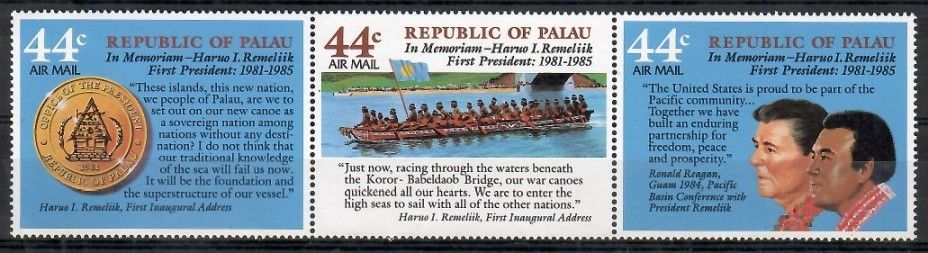 Znaczek Palau 1986 Mi 146-148 Czyste **