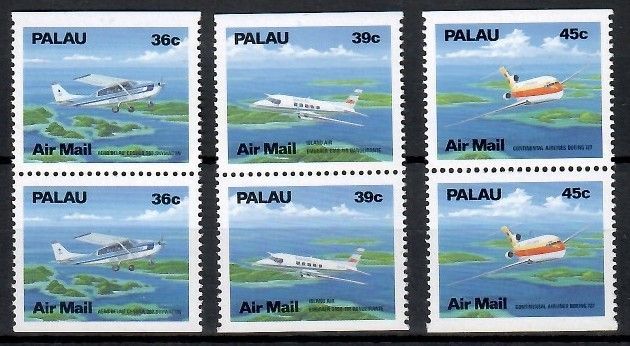 Znaczek Palau 1989 Mi 278-280D Czyste **
