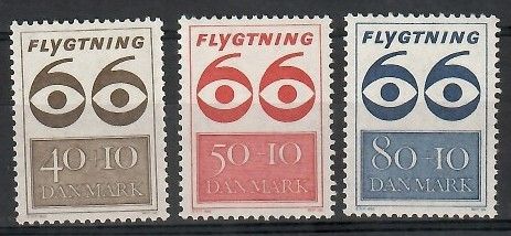 Znaczek Dania 1966 Mi 445-447 Czyste **
