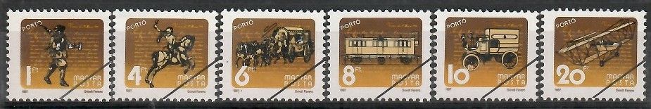 Znaczek Węgry 1987 Mi spe por 252-257 Czyste **