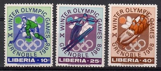 Znaczek Liberia 1967 Mi 693-695 Czyste **