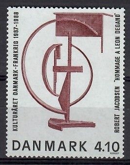 Znaczek Dania 1988 Mi 928 Czyste **