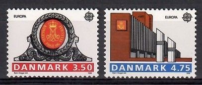 Znaczek Dania 1990 Mi 974-975 Czyste **