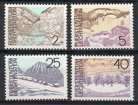 Znaczek Liechtenstein 1973 Mi 596-599 Czyste **