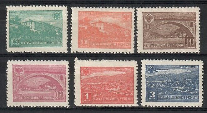 Znaczek Albania 1945 Mi 379-384 Czyste **