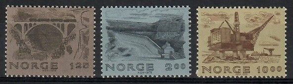 Znaczek Norwegia 1979 Mi 803-805 Czyste **