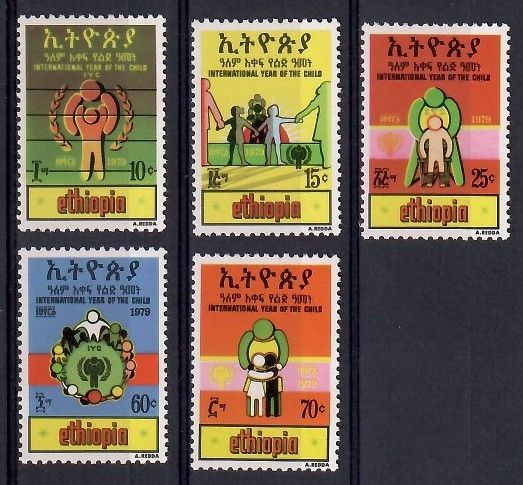 Znaczek Etiopia 1979 Mi 1017-1021 Czyste **