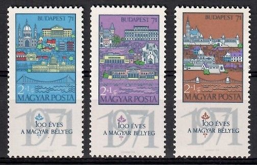 Znaczek Węgry 1970 Mi 2572-2574 Czyste **