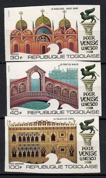 Znaczek Togo 1972 Mi 908-910B Czyste **