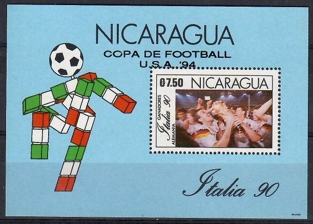 Znaczek Nikaragua 1991 Mi bl 194 Czyste **