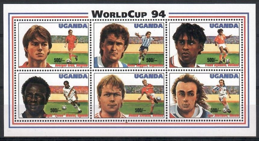 Znaczek Uganda 1994 Mi ark 1333-1338 Czyste **