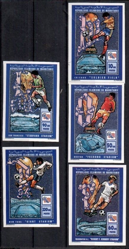 Znaczek Mauretania 1994 Mi 1018-1022B Czyste **