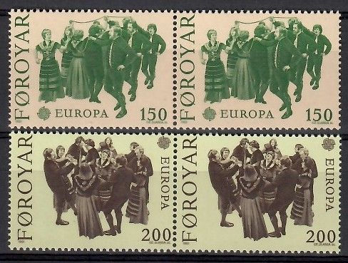 Znaczek Wyspy Owcze 1981 Mi 63-64 Czyste **