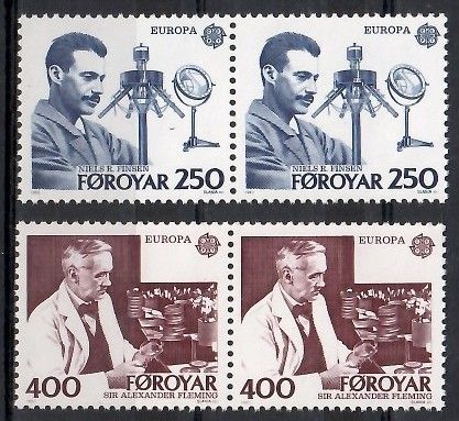Znaczek Wyspy Owcze 1983 Mi 84-85 Czyste **