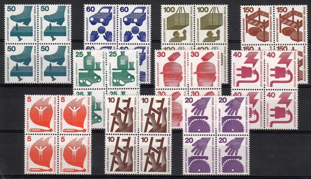 Znaczek Berlin, Niemcy 1971 Mi 402-411 Czyste **