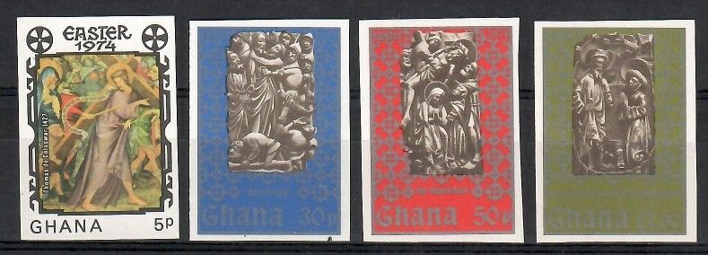 Znaczek Ghana 1974 Mi 540-543B Czyste **