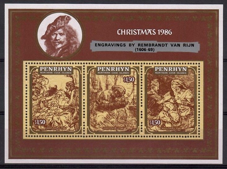 Znaczek Penrhyn 1986 Mi bl 74 Czyste **
