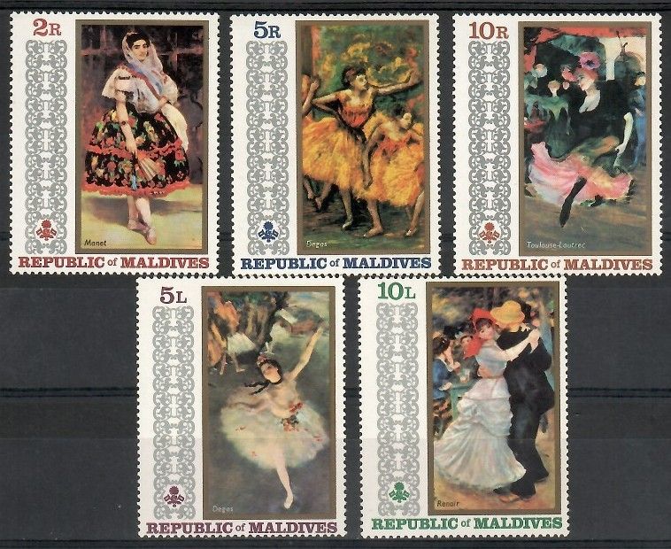 Znaczek Malediwy 1971 Mi 383-387 Czyste **