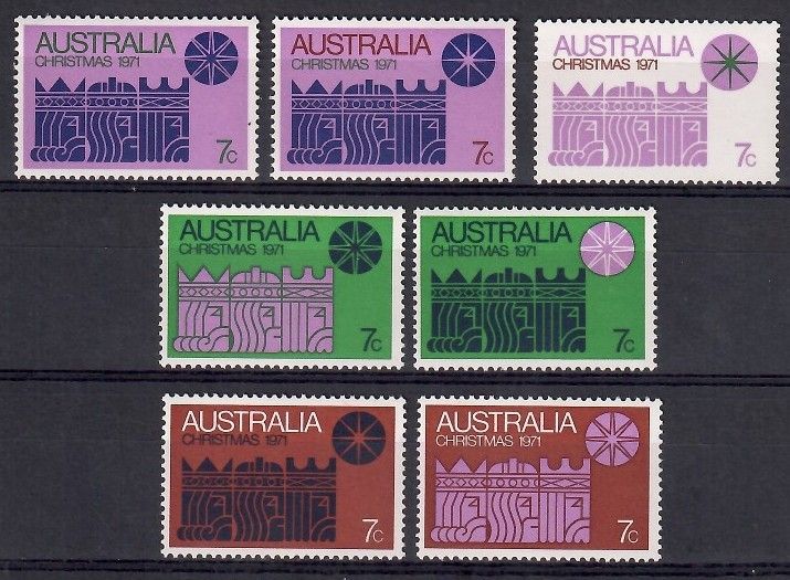 Znaczek Australia 1971 Mi 479-485 Czyste **