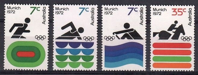 Znaczek Australia 1972 Mi 499-502 Czyste **