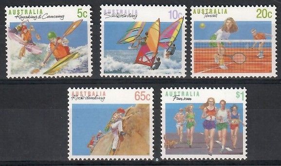Znaczek Australia 1990 Mi 1182-1186IF Czyste **