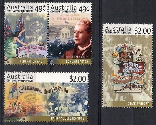 Znaczek Australia 2001 Mi 2005-2008A Czyste **