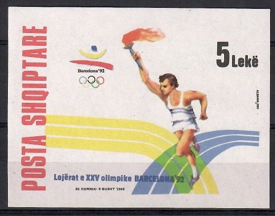 Znaczek Albania 1992 Mi bl 96 Czyste **